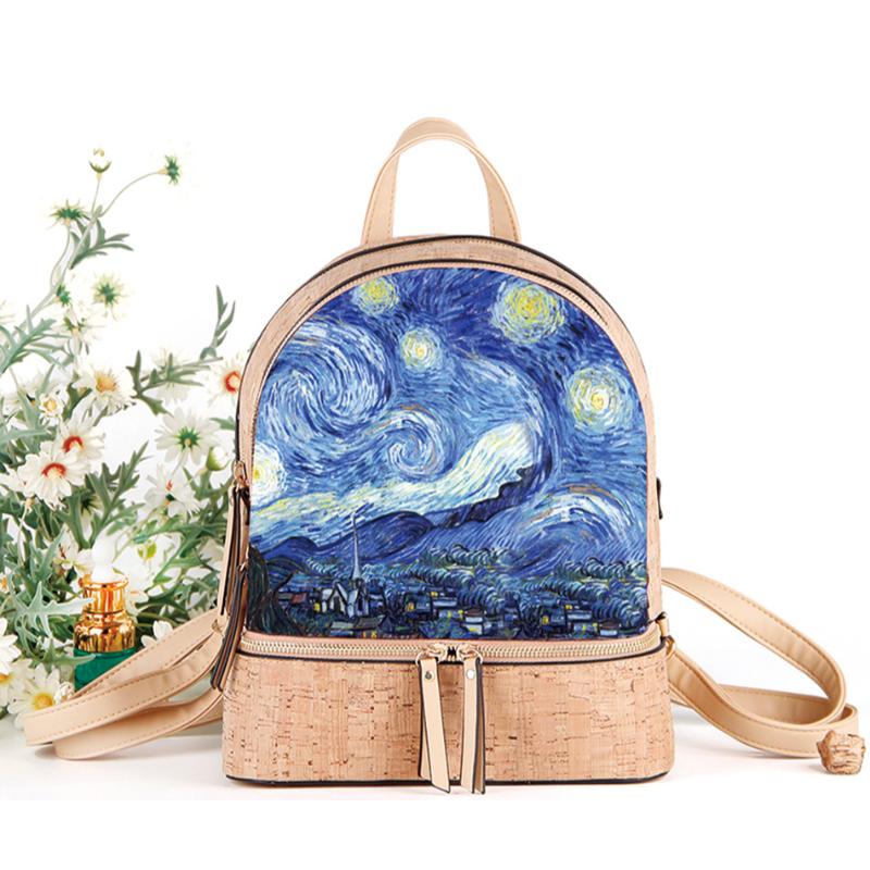 Cork Oil Painting Backpack