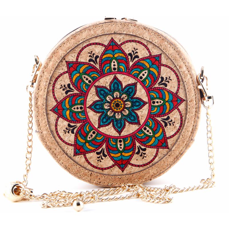 Cork Printed Round Bag