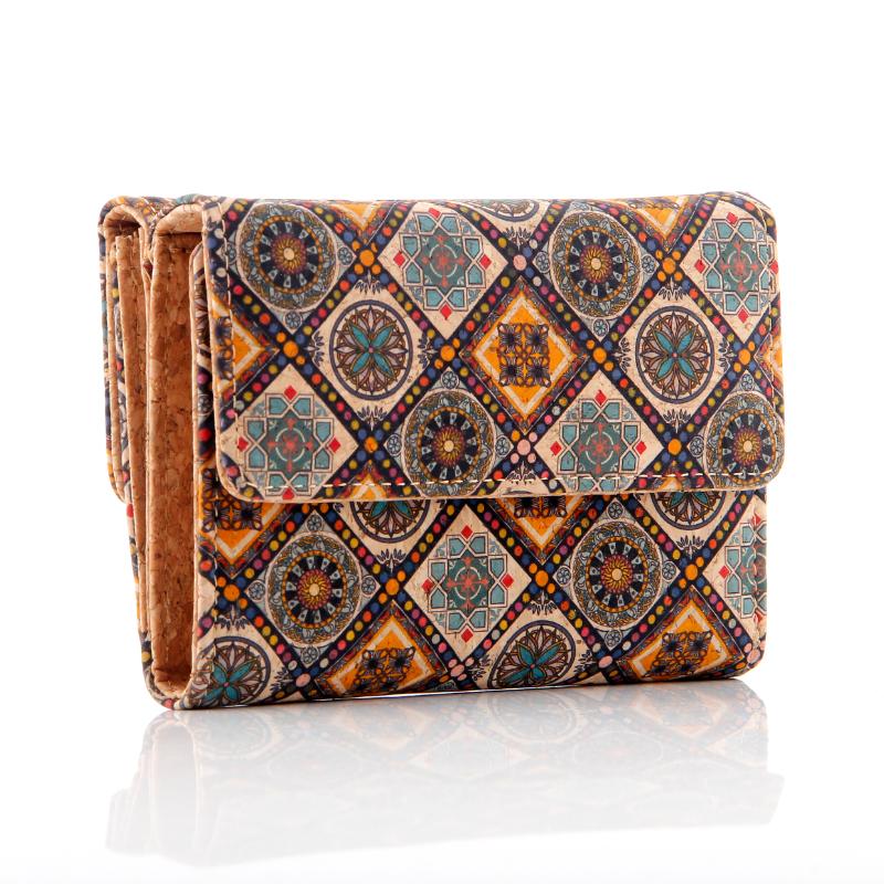 Cork Tri- Fold Multi Card Wallet