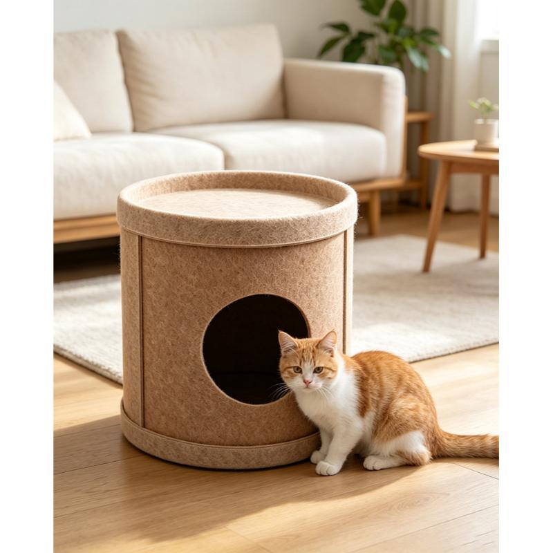 cozy cat cave bed