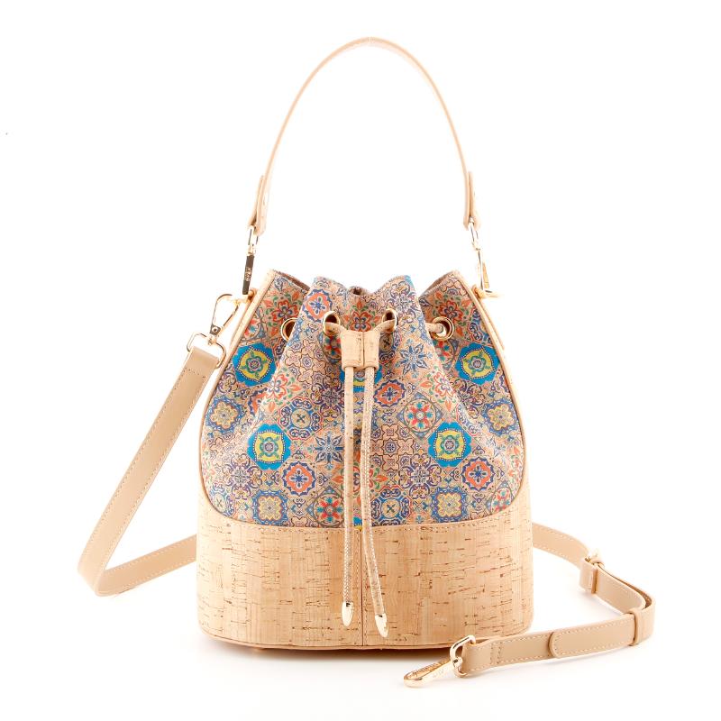 Large Capacity Casual Cork Crossbody Bucket Bag