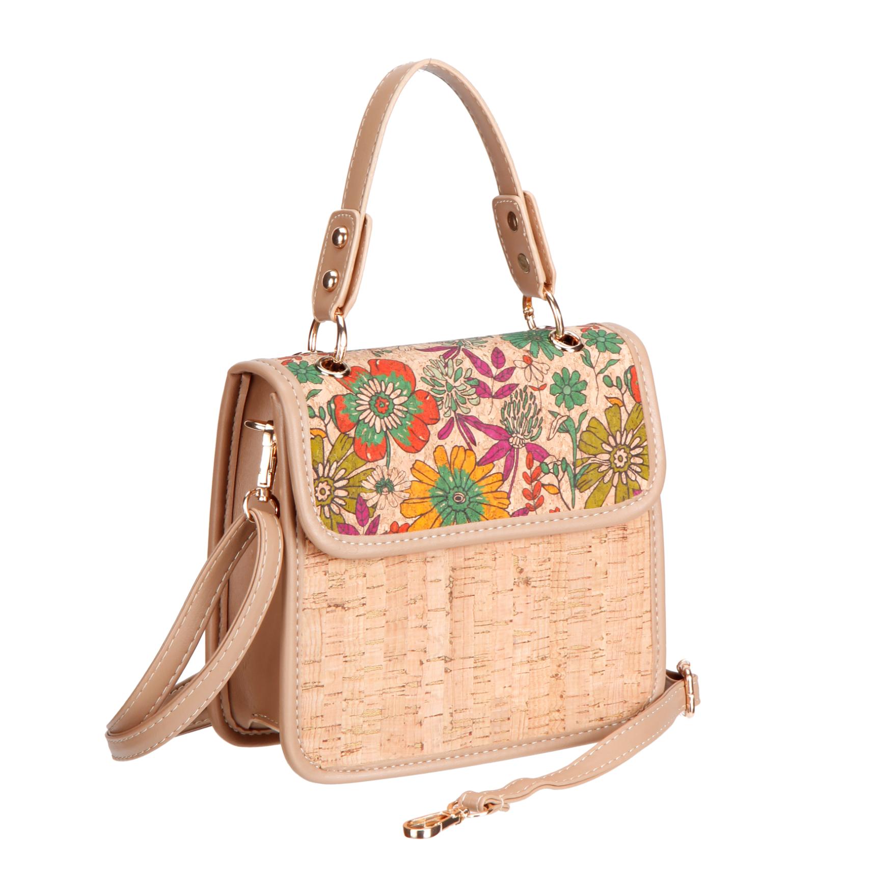Lightweight Vertical Cork Crossbody Mini Bag