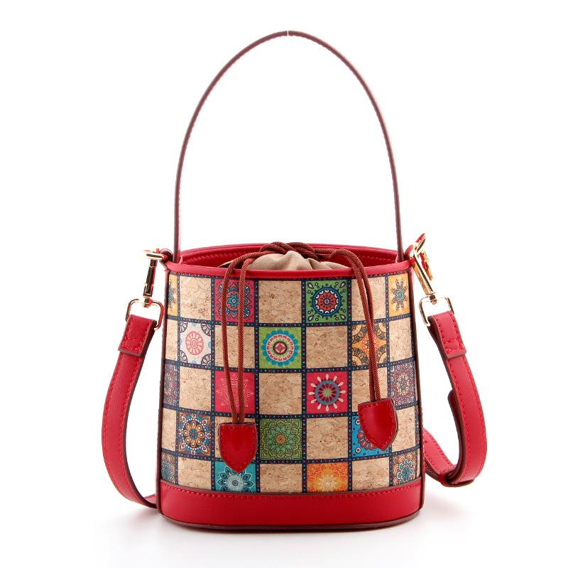 Minimalist Cork Bucket Handbag