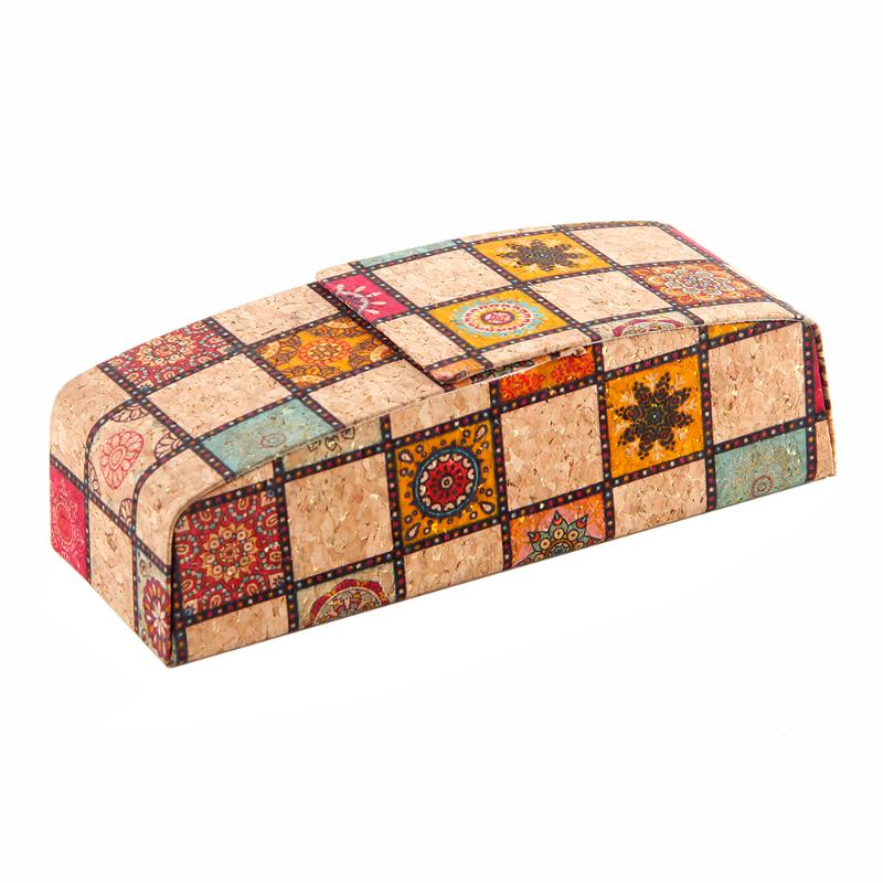 Natural Cork Flip-Top Eyeglass Case