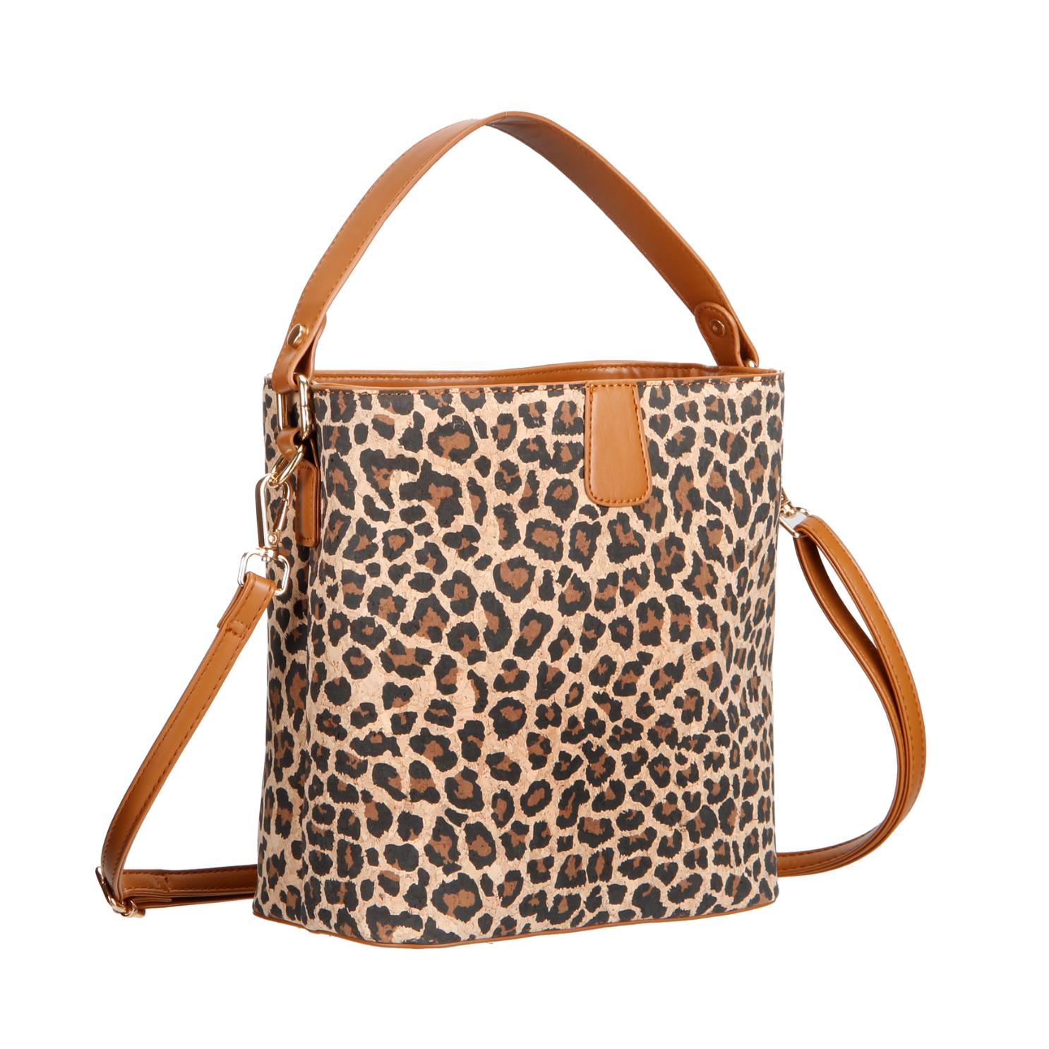Retro Texture Cork Wide Strap Shoulder Bag